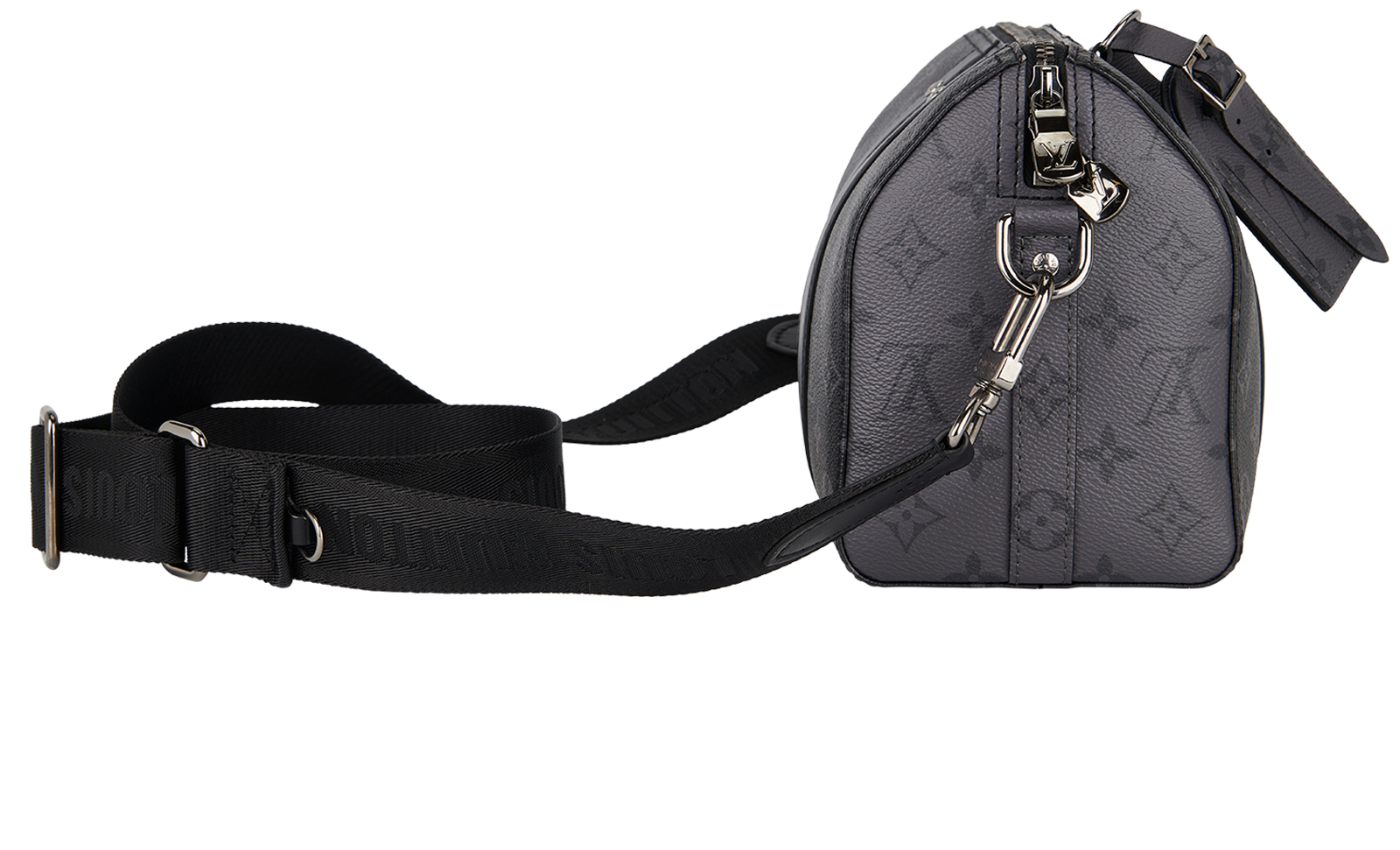 City Keepall, &pound;1,400, Handbags, Black/Grey, Canvas, Side view